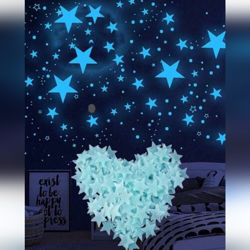 40 glow wall stars 🩵🩵🩵